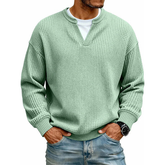 ✨Waffel-T-Shirt im Layering-Look – Weich, Bequem & Lässig